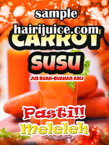 Sticker Air Balang Carrot Susu Kalis Air ( 9 x 12 inci )