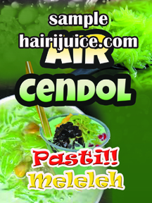 Sticker Air Balang Air Cendol Kalis Air ( 9 x 12 inci )