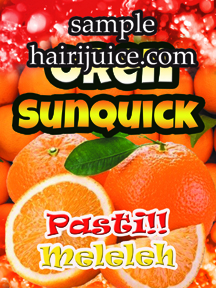 Sticker Air Balang Oren Sunquick Kalis Air ( 9 x 12 inci )